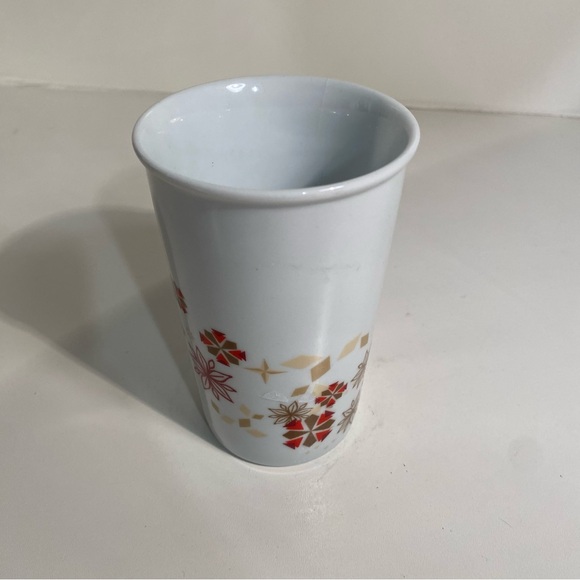 Starbucks Set of  2 White Red Gold Holiday Mugs        12 Oz - Picture 3 of 10